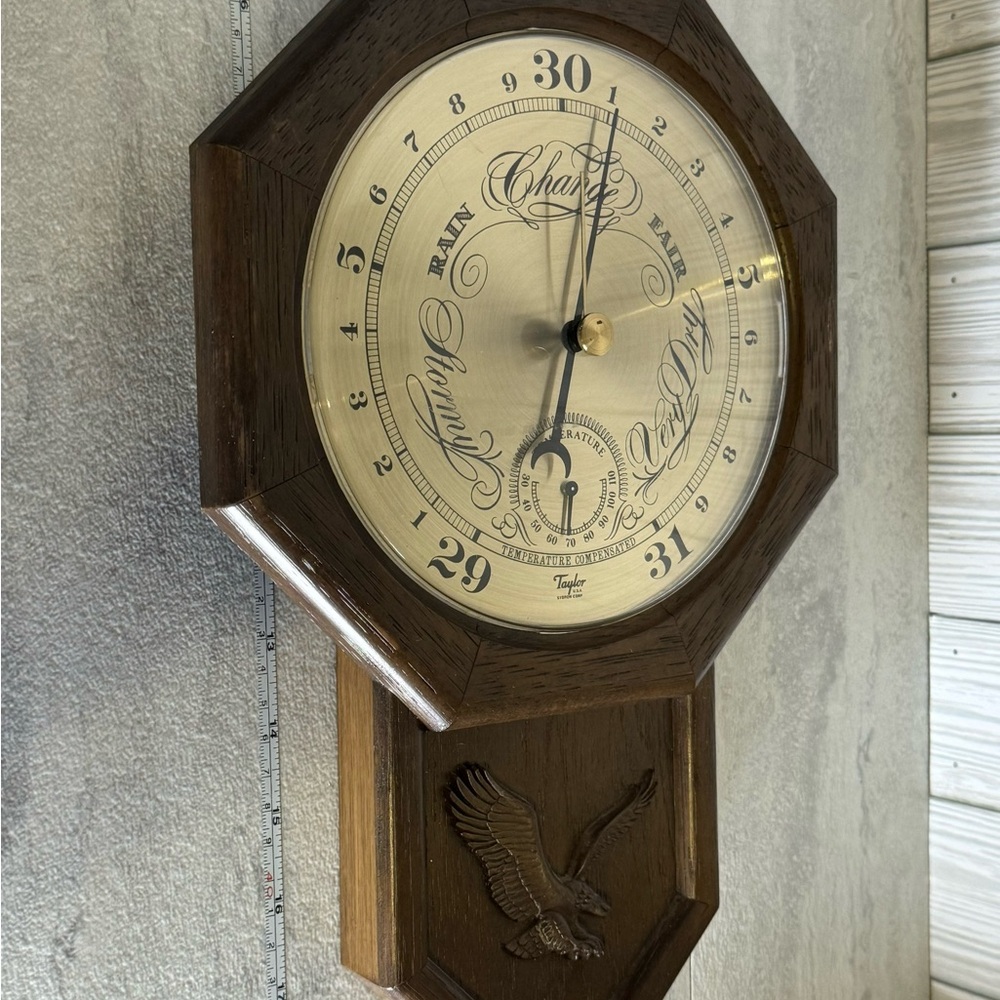 Vintage Taylor Barometer And Temperature  Gauge